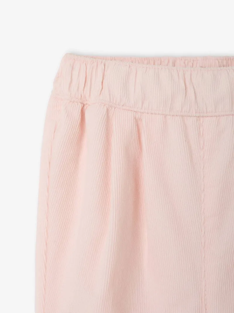 Vertbaudet Vertbaudet Baby Cordhose mit Rüschen Dehnbund, Hellrosa, – Produktbild 2 von 3