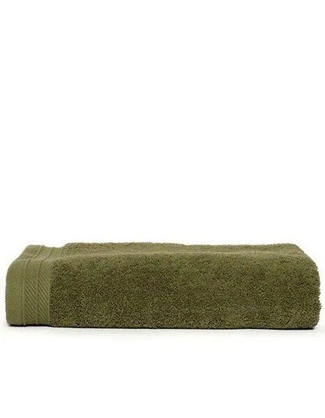 The One Towelling® The One Towelling® 2er Set Badetuch schweres Frottee 550gr/m² 70 x 140cm Bio Baumwolle, Olive green, – Produktbild 1 von 2