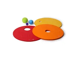 Grimms Grimms GRIMM’S x Stapelstein® Kullerscheiben warm rainbow Scheiben Ø 21,4 cm , Kugeln Ø 20,35,45 mm – Produktbild 1 von 1