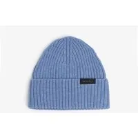 Rotholz Rotholz Short Ribbed Merino Beanie, Blau (washed blue), – Produktbild 1 von 1