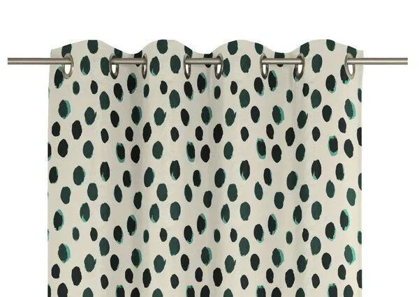 Nature by Adam Nature by Adam Vorhang aus Leinen & Bio-Baumwolle - Made in Germany - Dots, Grün, – Produktbild 7 von 8