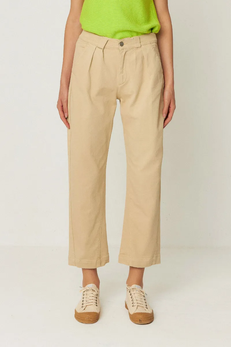 SKFK SKFK Damen vegan Hose Amata Beige, Beige, – Produktbild 2 von 2