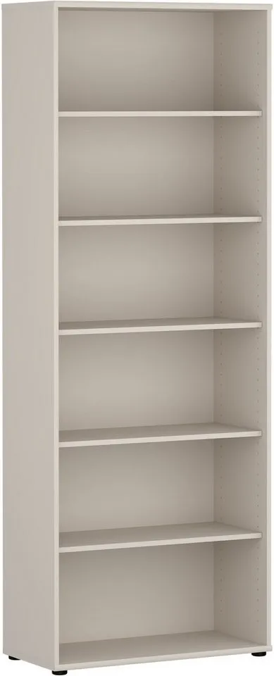 FORTE Regal Tempra, Mehrzweckregal, Höhe 197,5 cm, 5 Ablageböden, Breite 73,7 cm, Beige, – Produktbild 5 von 8