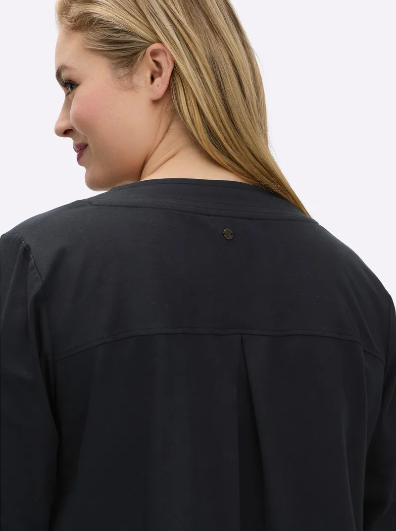 sheego Shirt schwarz-beige-bedruckt, Schwarz-beige-bedruckt, – Produktbild 2 von 2