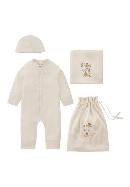 hessnatur hessnatur Erstausstattung Newborn im Set aus reiner Bio-Baumwolle, Pfirsichrot, – Produktbild 2 von 4