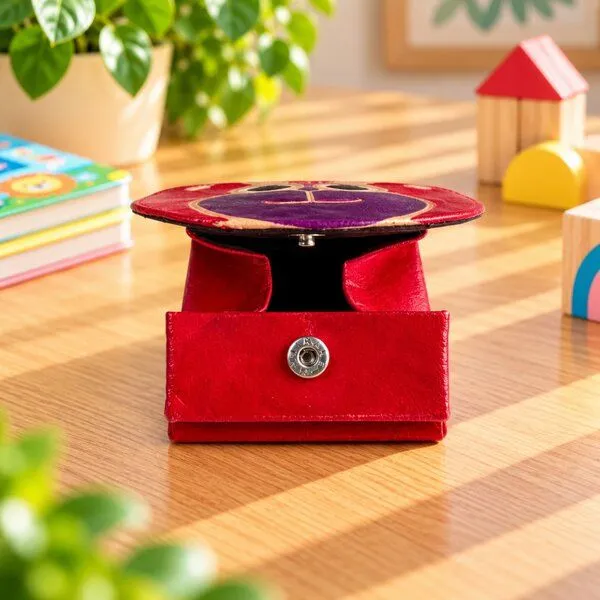 Janselo Bärengesicht Kinder-Spardose aus Shanti-Leder – Produktbild 3 von 4