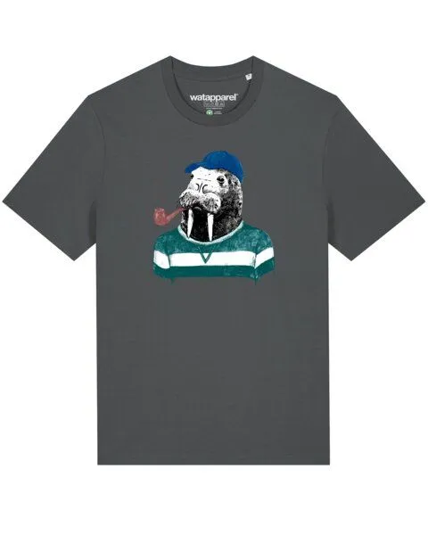 watapparel watapparel T-Shirt Unisex Walross, Anthracite, – Produktbild 1 von 3