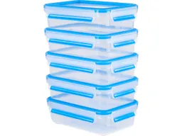 EMSA EMSA 5er-Pack Frischhaltedosen "Clip & Close" 0,8 l, aus Kunststoff – Produktbild 1 von 1