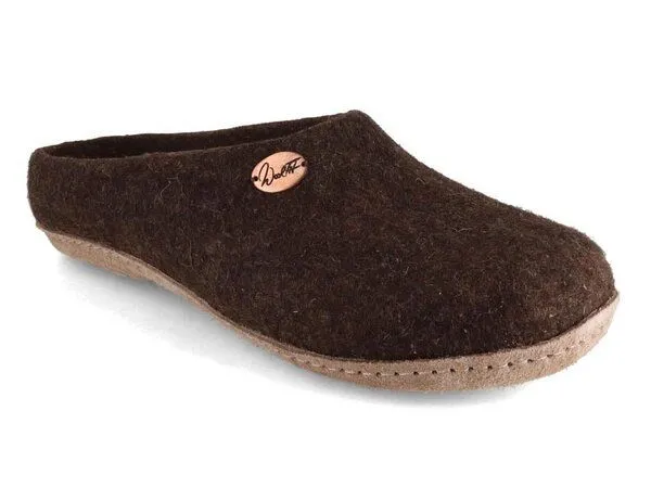 WoolFit WoolFit Filzpantoffeln "Classic" mit besonders weicher Einlage, Braunmeliert(braun), – Produktbild 1 von 4