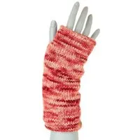short'n'pietz short'n'pietz Schurwollhandstulpen gestreift, handgestrickt, Pink rosa, – Produktbild 1 von 1