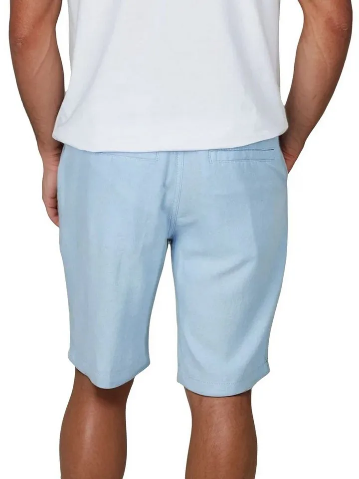 DENIMFY Chinoshorts Herren Shorts DFAlessio Regular Fit Bermudashorts mit Kordelzug, Blau, – Produktbild 2 von 4
