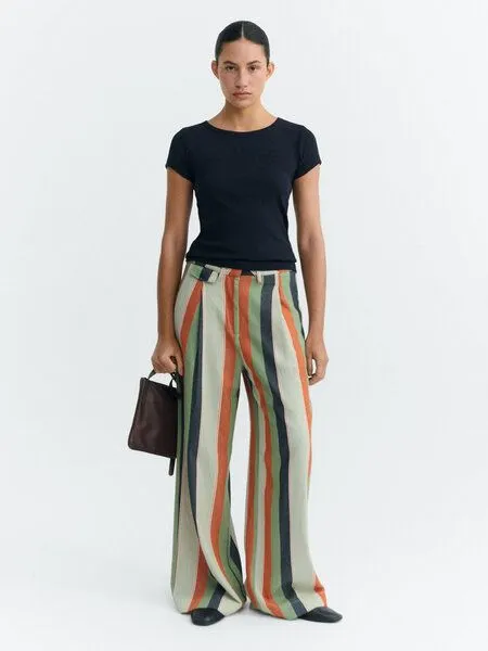 thinking mu thinking mu Damen Hose - Striped Pat Pants - aus Bio-Baumwolle, Quick stripes (bunt), – Produktbild 3 von 4