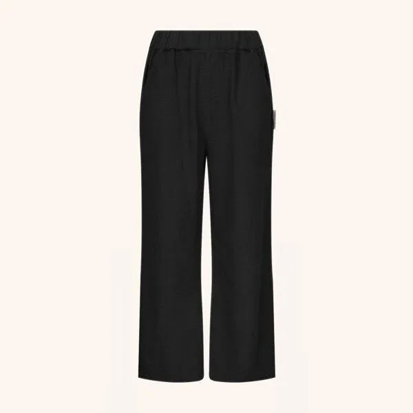 NORDLICHT NORDLICHT Damen Hose aus Bio-Baumwolle Musselin LEJA, Schwarz, – Produktbild 1 von 4