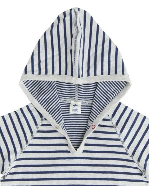 Leela Cotton Leela Cotton Kinder Kapuzen Shirt, Marineblau/beige, – Produktbild 2 von 4