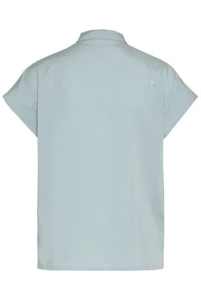 Wunderwerk Wunderwerk Damen Bluse aus Lyocell (TENCEL) "TENCEL square stand collar", Türkis (misty aqua 714), – Produktbild 3 von 4