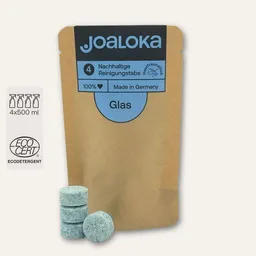 Joaloka Joaloka 4 Glasreiniger-Tabs - Nachfüllpack - ergibt 2 Liter Reiniger (4 x 500 ml) – Produktbild 1 von 1