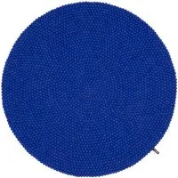 myfelt myfelt Filzkugelteppich rund, 100% Schurwolle, Isa (royalblau), – Produktbild 1 von 1