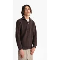 MELA MELA Herren vegan Rippenstrick-Troyer Udai Dunkelbraun, Dunkelbraun, – Produktbild 1 von 1