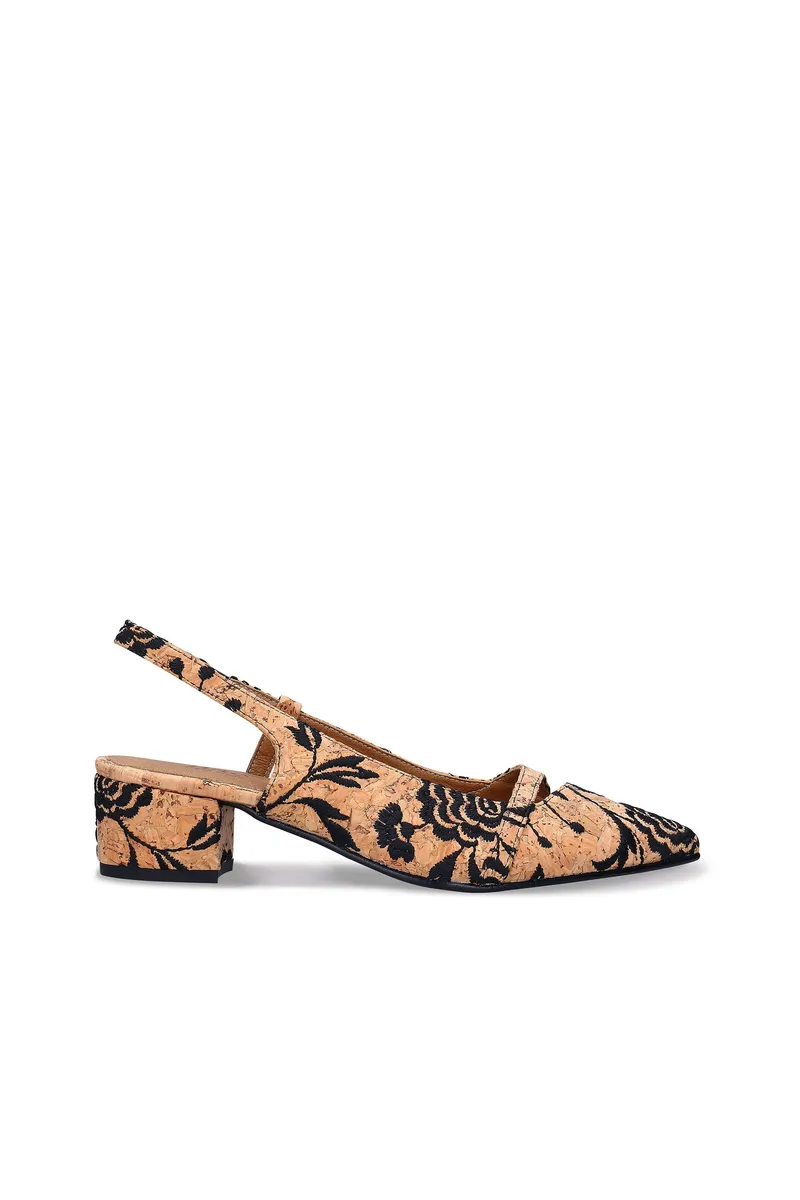 NAE NAE Damen vegan Pumps Zurie Braun, Schwarz, – Produktbild 2 von 2