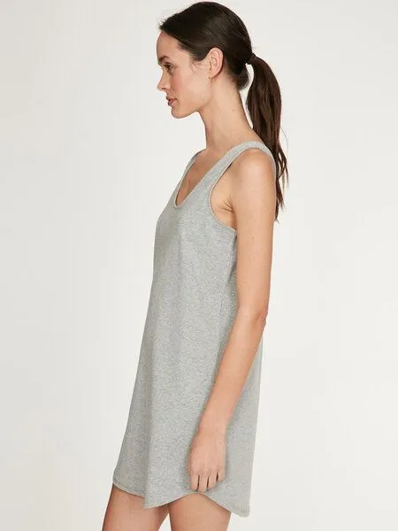 Thought Thought Damen Jersey Slip Dress Leah, Grey marle, – Produktbild 4 von 5