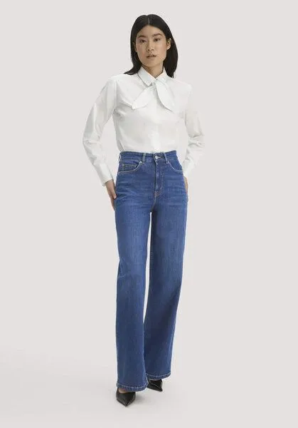 hessnatur hessnatur Jeans ALVA High Rise Wide Leg aus Bio-Denim, Pure blue, – Produktbild 5 von 8
