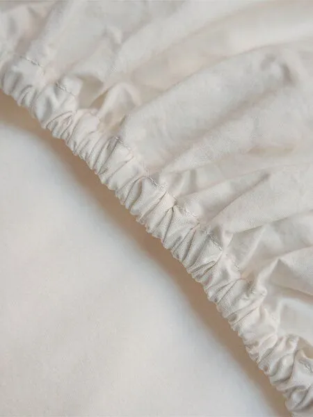 erlich textil erlich textil Cotton Select Spannbettlaken aus Bio-Baumwolle, made in Europe, Sand, – Produktbild 2 von 4