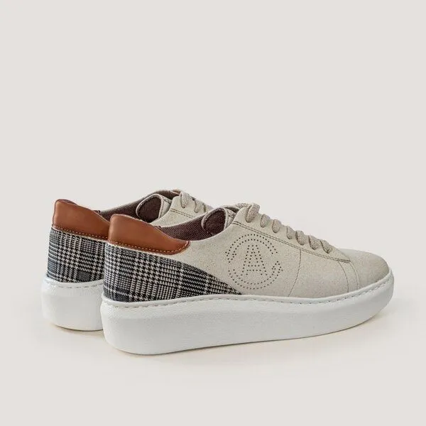 AGAZI AGAZI Jane apple & corn leather sneakers vegan, Caramel, – Produktbild 1 von 3