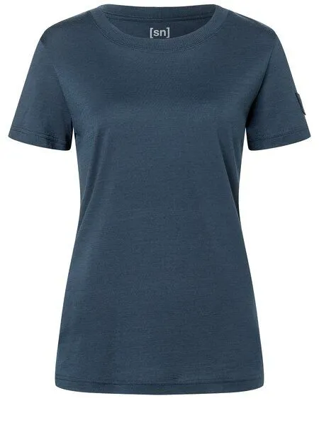 Super.Natural Super.Natural T-Shirt Casual Rib Bio J Tee für Damen, Merino, Blueberry, – Produktbild 3 von 3