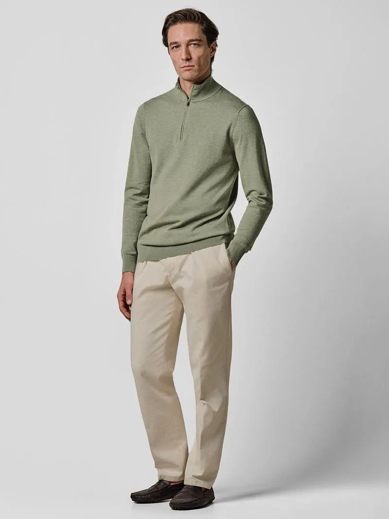 Profuomo Profuomo Half-Zip Pullover Luxury Basic Grün - Größe XL, Grün, – Produktbild 4 von 5