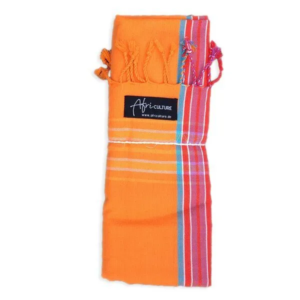 Africulture Africulture Kikoy Strandtuch, Sarong, Orange, – Produktbild 3 von 4