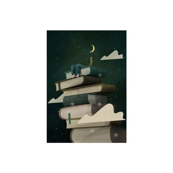 matabooks® matabooks® A6 Postkarte mit Austronaut aus nachhaltigem Graspapier – Spacewalker, Books, – Produktbild 1 von 1
