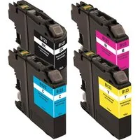 Memo memo 4er-Set Tintenpatronen ersetzt Brother LC-123BK/C/M/Y schwarz, cyan, magenta, gelb – Produktbild 1 von 1