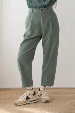 TWOTHIRDS TWOTHIRDS Damen vegan Hose Haruku Gewaschen Grün – Produktbild 1 von 1