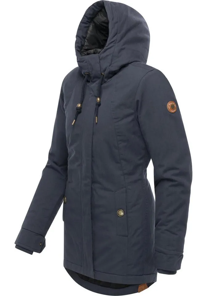 ragwear ragwear Winterjacke Monadena Parka YOUMODO Warmer Kurzmantel mit Kapuze, Blau, – Produktbild 3 von 4