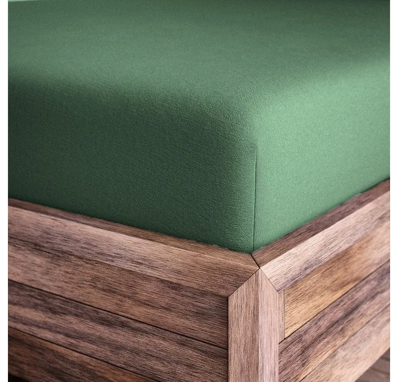 Wolkenfeld Spannbettlaken Boxspringbett Bettlaken - Spannbetttuch für Matratzen bis 40cm, Jersey, Gummizug: rundum, (1 Stück), Elastisch & Rutschfest: 90x200, 140x200, 160x200, 180x200 & Übergrößen, Grün, – Produktbild 3 von 8