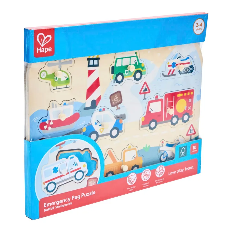 Hape Hape Steckpuzzle Notfall, Mehrfarbig, – Produktbild 2 von 3