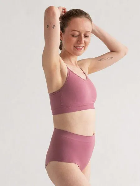erlich textil erlich textil Lula bügelloses Bustier aus Polyamid, made in Europe, Mauve, – Produktbild 2 von 5