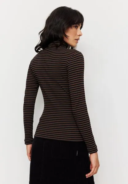 recolution recolution Longsleeve LIATRIS STRIPES, Chocolate, – Produktbild 4 von 4