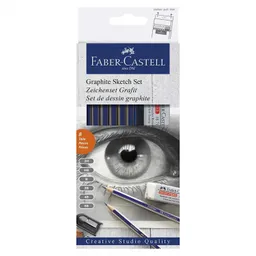 Faber-Castell Faber-Castell Zeichenset "Goldfaber" Bleistift 6 Stk. inkl. Spitzer & Radierer – Produktbild 1 von 1