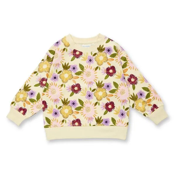 Sense Organics sense-organics Sense Kinder Sweatshirt Blumen Muster Bio Baumwolle, Flower cream, – Produktbild 1 von 3
