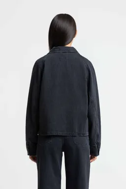 Kings Of Indigo Kings of Indigo Damen vegan Jacke Jeena Stripe Schwarz Washed – Produktbild 1 von 1