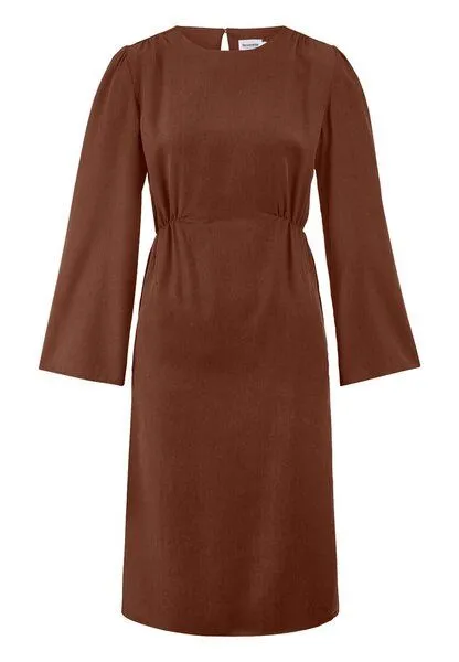 hessnatur hessnatur Kleid Kniebedeckend aus reinem TENCEL Lyocell, Dunkles rost, – Produktbild 3 von 4