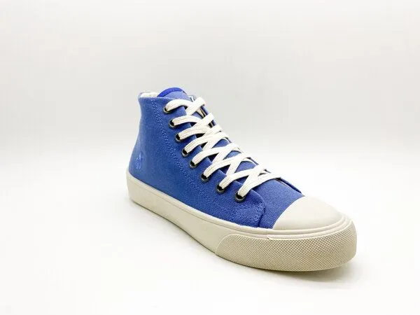 thies Veganer Sneaker "thies ® Natural Dye Cup Hi" aus Biobaumwolle, Indigo (blau), – Produktbild 3 von 4