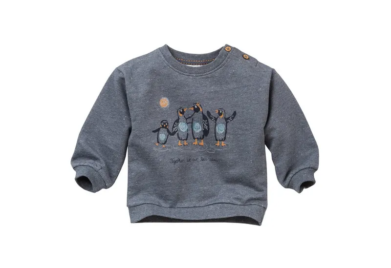 People Wear Organic People Wear Organic Sweater mit Motiv aus Bio-Baumwolle (GOTS zertifiziert), Blau, – Produktbild 1 von 1