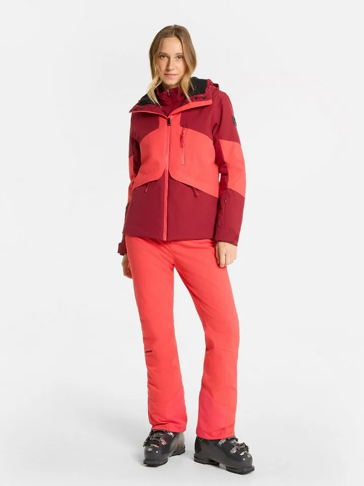 Ziener Ziener Skihose TILLA-Z AQUASHIELD® DAMEN Slim Fit, wasser- u. winddicht, atmungsaktiv, warm durch PrimaLoft®, Rot, – Produktbild 3 von 3