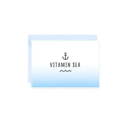 Bow & Hummingbird Bow & Hummingbird Mini-Grußkarte Vitamin Sea – Produktbild 1 von 1