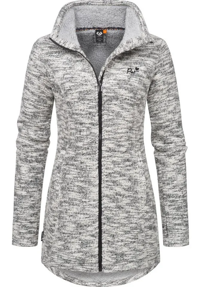 ragwear ragwear Strickjacke Miram Melange Kuschelige Übergangsjacke in Strick-Optik, Grau, – Produktbild 2 von 4