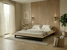 OTTO home Futonbett Kobe, Massivholzbett aus Kiefer im Industrial Design, 200 KG belastbar (Liegefläche 140x200cm), stabiles Kufengestell, rundum Ablagefläche, FSC, Made in Europe – Produktbild 1 von 1