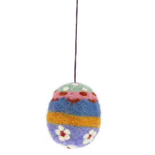 GLOBO Fair Trade GLOBO Fair Trade Osterei lila-blau aus Filz – Produktbild 1 von 2