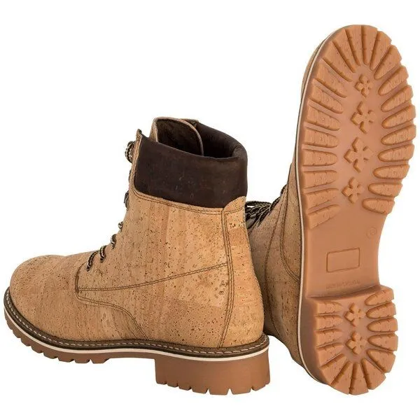 Kork-Deko Kork-Deko Vegane Kork Schnürstiefel Unisex 40–45 | Nachhaltige Winterboots warm gefüttert – Produktbild 3 von 3